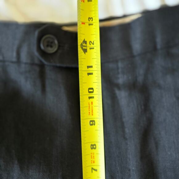 Banana Republic Emmetex 100% Linen Tailored Slim Fit Pants Black Size 34L Italy - Picture 7 of 8